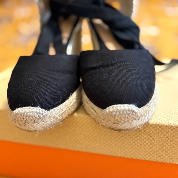 Black Castaner Carina 60 Wedge Espadrille Size 37, Worn Once - Picture 3 of 7